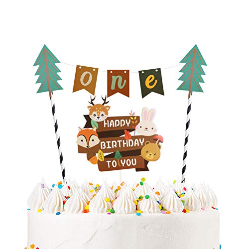 Cartoon Animals Happy Birthday To You Banner Cake Topper Handmad