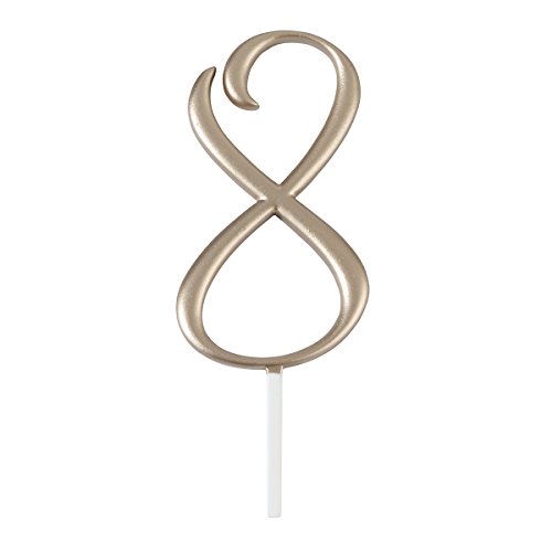 Lillian Rose Mg540 3.5 Gold Monogram Number 8 Wedding Cake Topper