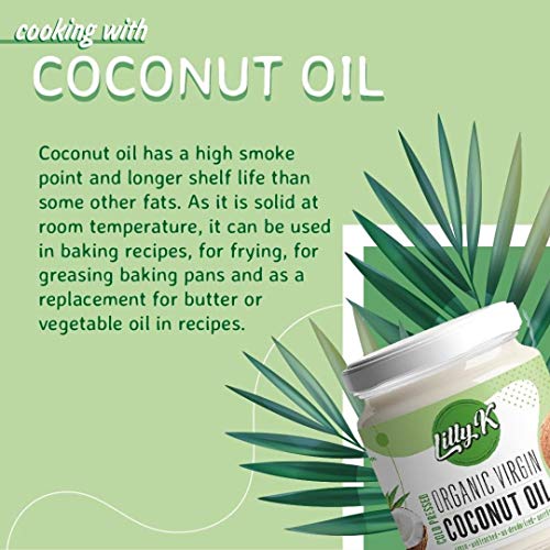 Lillyk Cold-Pressed Organic Virgin Vegan Coconut Oil | 16.9 Fl O