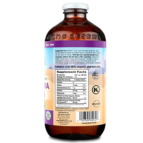 Lily Of The Desert Organic Aloe Vera Juice, Whole Leaf, No Prese