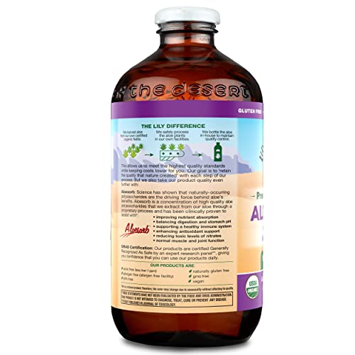 Lily Of The Desert Organic Aloe Vera Juice, Whole Leaf, No Prese