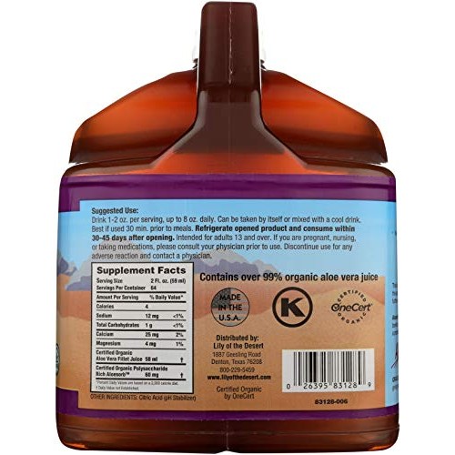 Lily Of The Desert Aloe Vera Juice, 128 Fluid Ounce