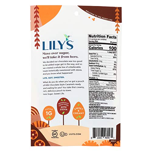 Lilys Milk Chocolate Style Chocolate Caramels 3.5 Oz.