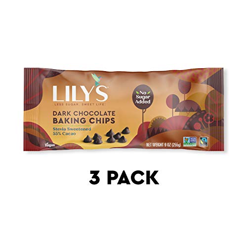 Premium Dark Chocolate Baking Chips By Lilys Sweets |Stevia Swe Premium Dark Chocolate Baking Chips By Lilys Sweets |Stevia Swe