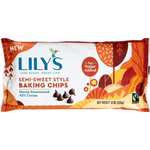 Lilys Sweets, Semi-Sweet Style Baking Chips, 9 Ounce