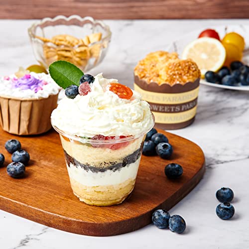 Lilymicky 200 Pack 9 oz Clear Plastic Cups, 9 Ounce Disposable P...