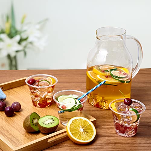 Lilymicky 200 Pack 9 oz Clear Plastic Cups, 9 Ounce Disposable P...