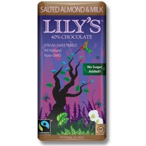 Lilys Salted Almond And Milk Chocolate Bar 3 Ounce Pack Of 2