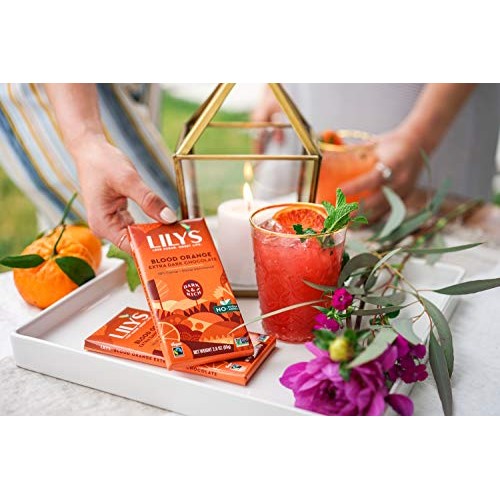 Blood Orange Dark Chocolate Bar By Lilys Sweets | Stevia Sweete