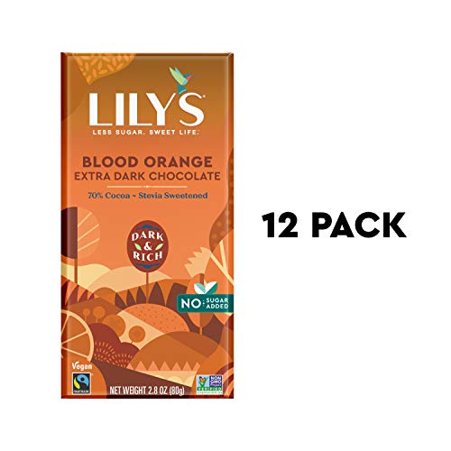 Blood Orange Dark Chocolate Bar By Lilys Sweets | Stevia Sweete