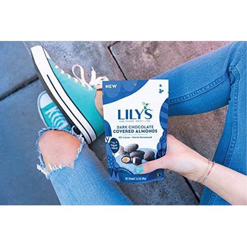 Dark Chocolate Covered Almonds By Lilys Sweets, Made With Stevi