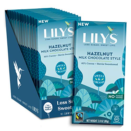 Hazelnut Milk Chocolate Bar By Lilys | Stevia Sweetened, No Add