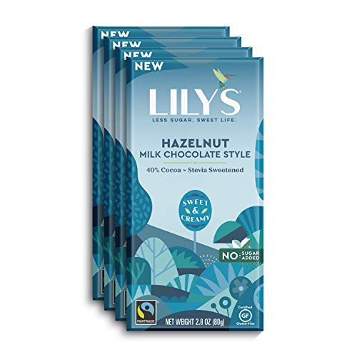 Hazelnut Milk Chocolate Bar By Lilys | Stevia Sweetened, No Add