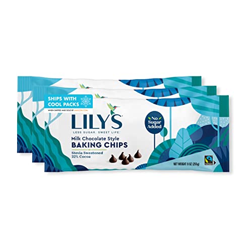 LILYS Milk Chocolate Style, Gluten Free No Sugar Added Baking C...
