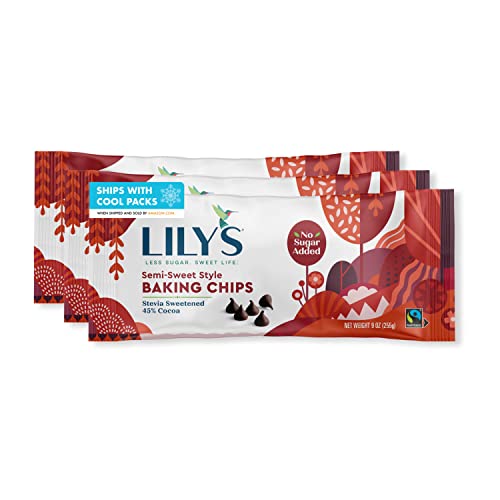 LILYS Semi Sweet Style, Gluten Free No Sugar Added Baking Chips...