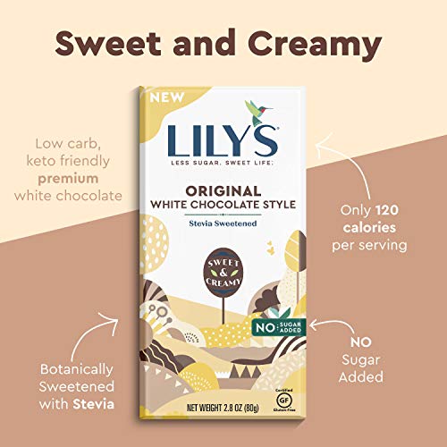 Lilys Stevia Sweetened No Added Sugar, Low-Carb, Keto Friendly,