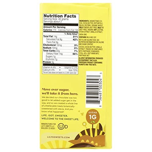 Lilys Sweets Salted Almond And Milk Chocolate Bar, 3 Oz