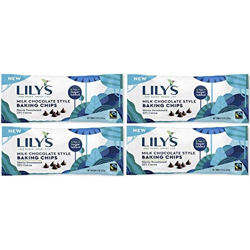 Lilys Sweets Stevia Sweetened Baking Chips 35% Cacao Milk Chocol