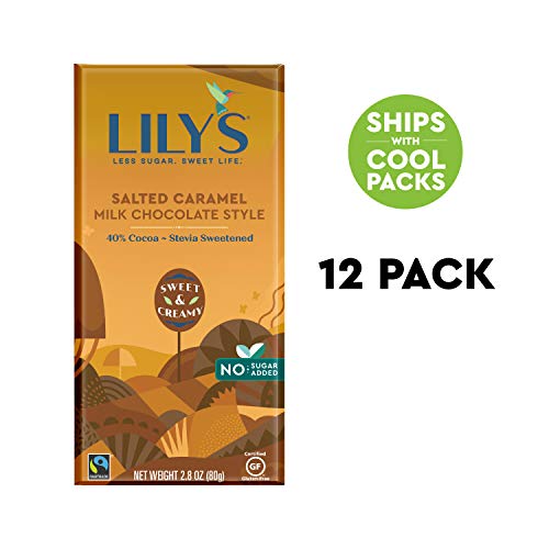 Salted Caramel Milk Chocolate Bar By Lilys | Stevia Sweetened,