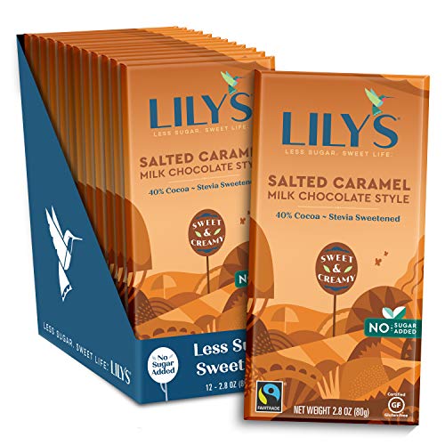 Salted Caramel Milk Chocolate Bar By Lilys | Stevia Sweetened,