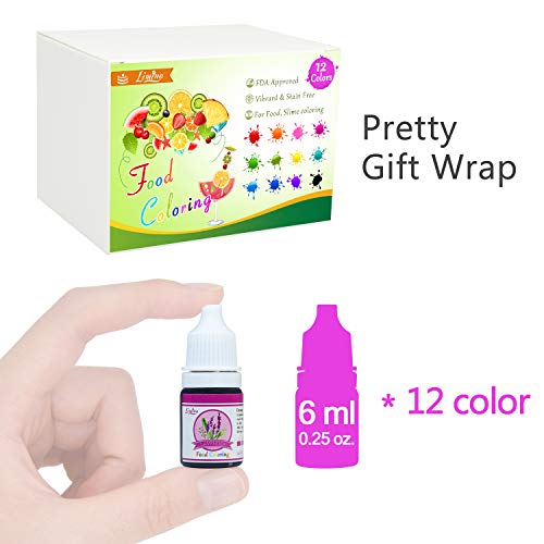 Food Coloring - 12 Color Bright Rainbow Cake Food Coloring Set F
