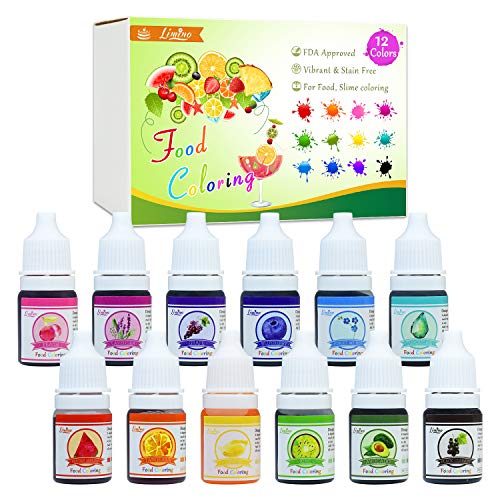 Food Coloring - 12 Color Bright Rainbow Cake Food Coloring Set F
