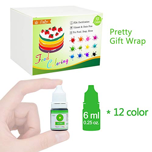 Food Coloring - 12 Color Vibrant Cake Food Coloring Set For Baki