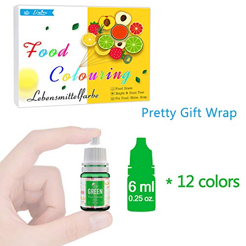 Food Coloring - 12 Colors Variety Liquid Cake Icing Coloring Kit