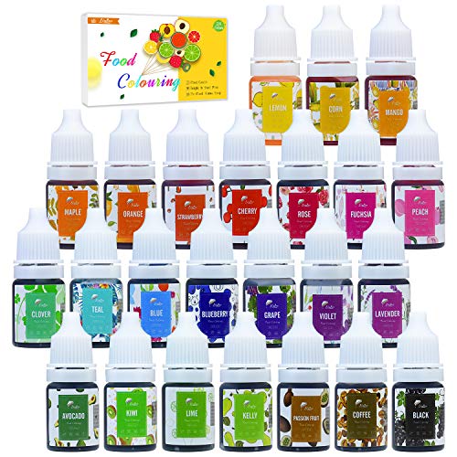 Food Coloring - 24 Colors Variety Liquid Cake Icing Coloring Kit