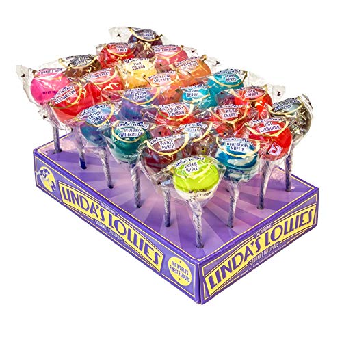Lindas Lollies Gourmet Lollipops 24 Count Box Assorted Flavors
