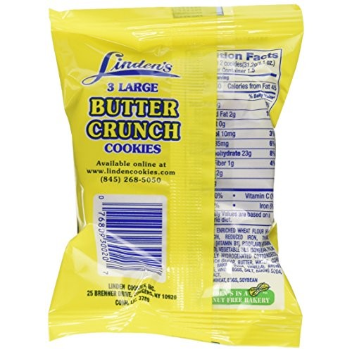 Lindens Butter Crunch Cookies 3 Cookies Per Pack 18 -1.75 Oz. Lindens Butter Crunch Cookies 3 Cookies Per Pack 18 -1.75 Oz.