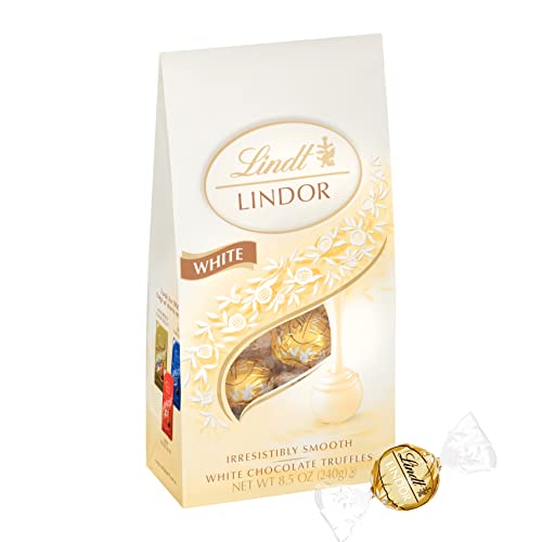 Lindor Lindt Chocolate Truffles, White, 8.5 Ounce
