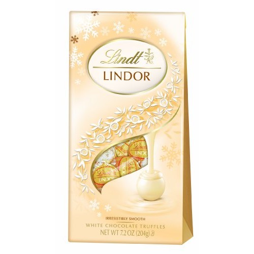 Lindt LINDOR White Chocolate Holiday Truffle, 7.2 oz.