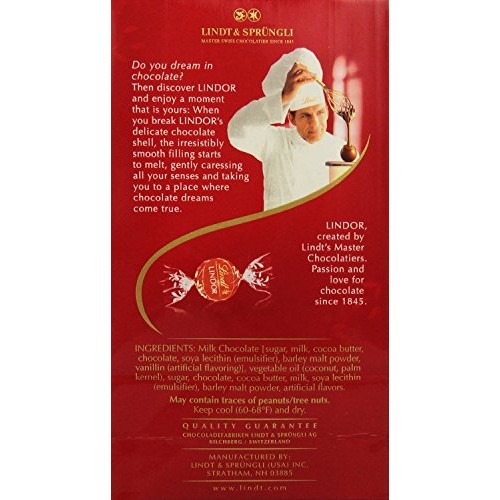 Lindt Lindor Milk Chocolate Truffles, 5.1-Ounce Bag