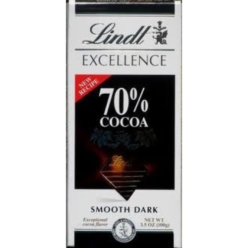 Lindt Excellence Bar Dark Chocolate 70% Cocoa - Pack Of 4