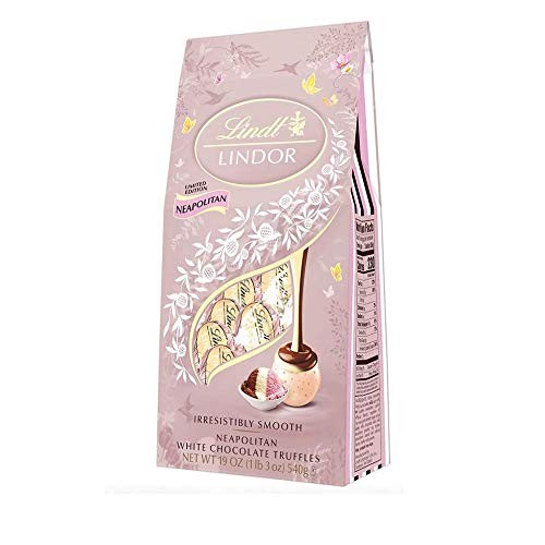 Lindt Lindor Neapolitan White Chocolate Truffles 19 Oz Pack, 19 Oz