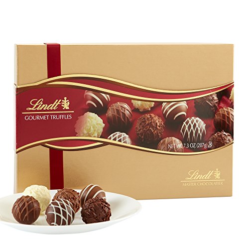 Lindt Assorted Chocolate Gourmet Truffles, Gift Box, Kosher, 7.3