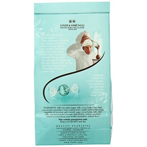 Lindt Lindor Coconut Milk Chocolate, Kosher, 5.1Oz Pack Of 6