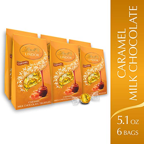 Lindt Lindor Caramel Milk Chocolate Truffles, 5.1Oz Pack Of 6