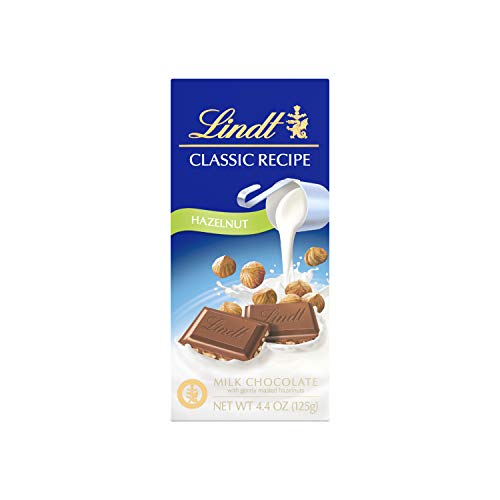 Lindt Classic Recipe Milk Chocolate Bar, Hazelnut, 4.4 Ounce Pa