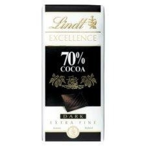 Lindt Excellence 70% Cocoa 100G - Pack Of 6