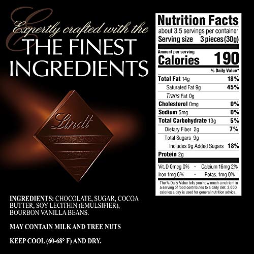 Lindt Excellence Bar, 70% Cocoa Smooth Dark Chocolate, Gluten Fr
