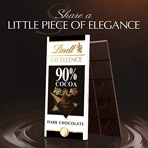 Lindt Excellence Bar, 90% Cocoa Supreme Dark Chocolate, Gluten F