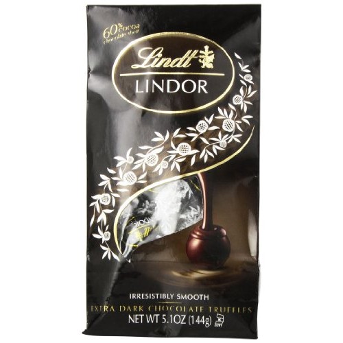 Lindt Lindor 60% Extra Dark Chocolate Truffles, 5.1 Ounce Pack