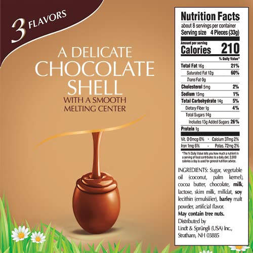 Lindt LINDOR Assorted Chocolate Truffle Eggs, Assorted Chocolate...