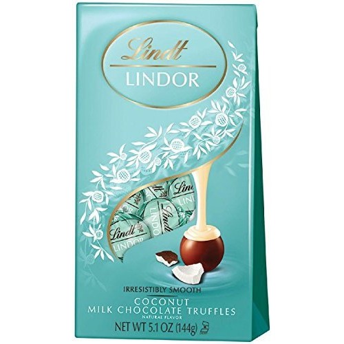 Lindt Lindor Coconut Milk Chocolate Truffles, 5.1 Ounces - Pack