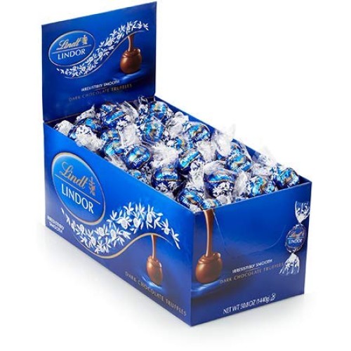 Lindt Lindor Dark Chocolate Truffles, Kosher, 120 Count, 50.8 Oz