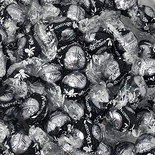 Lindt Lindor Extra Dark Chocolate Truffles 60% Cocoa, 50 Pieces