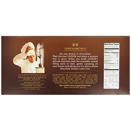 Lindt Lindor Hazelnut Milk Chocolate Truffles, Kosher, 120 Count