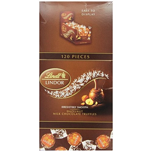 Lindt Lindor Hazelnut Milk Chocolate Truffles, Kosher, 120 Count